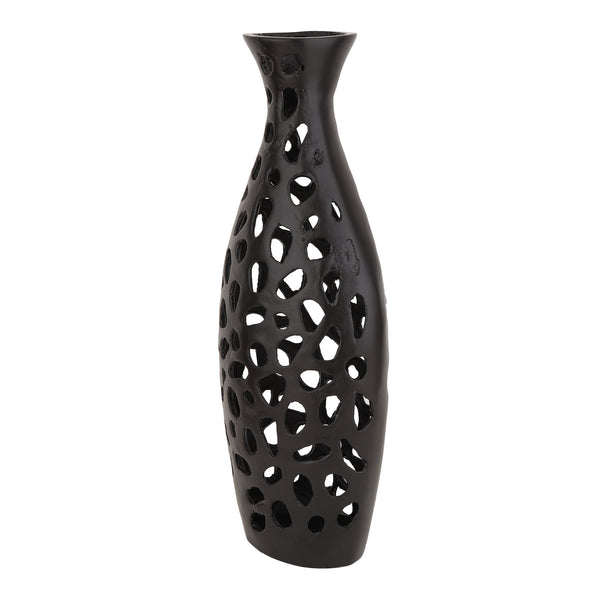 Sophia Floral Vase Large in Black dimensions