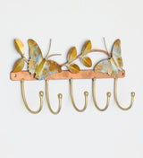 Vedas 2 Butterfly Decorative Metal Wall Hooks - Home Decor & Storage