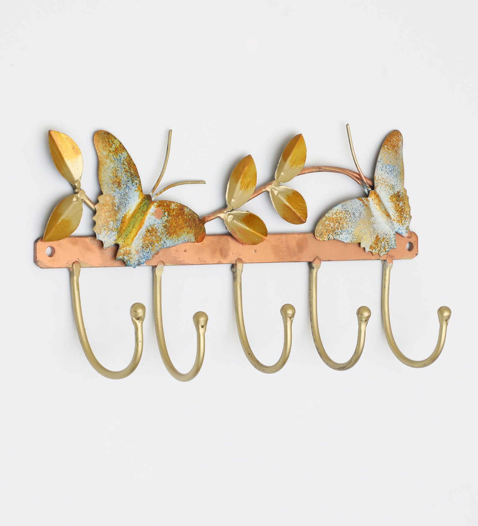 Vedas Two Butterfly Decorative metal Wall Hooks