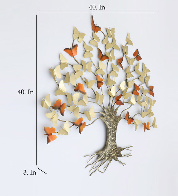 Vedas W Paarvi Butterflies Tree Wall Decor dimensions
