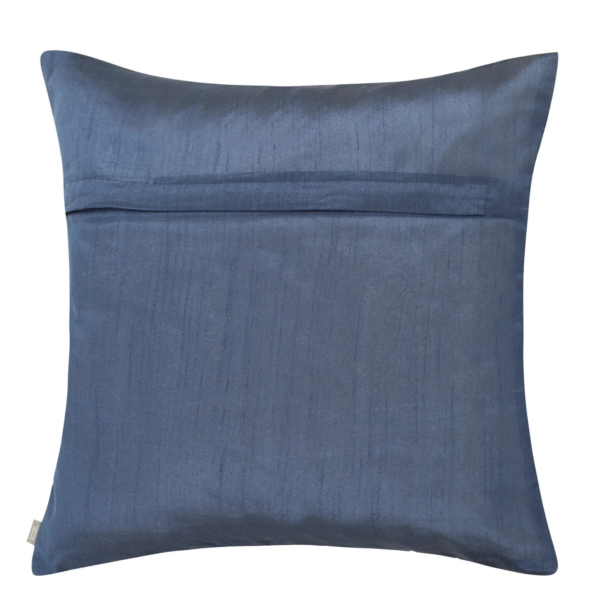 Fiesta Dupion Heatset Set of 2 Cushion Cover 40x40 Cm in Blue Colour - HomeTown