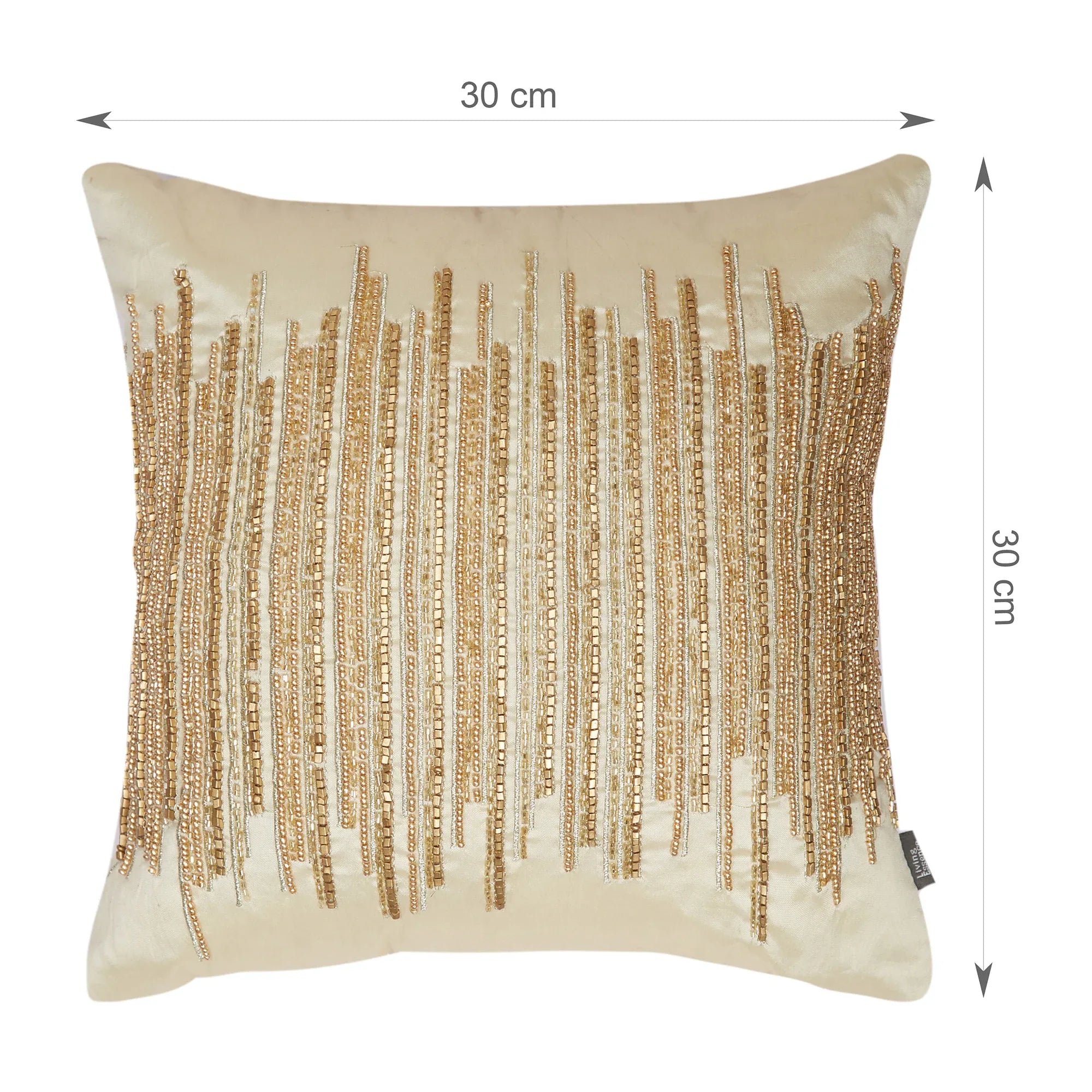 Modern Chic Polyester Cushion Cover 30x30 cm in Beige Colour - HomeTown