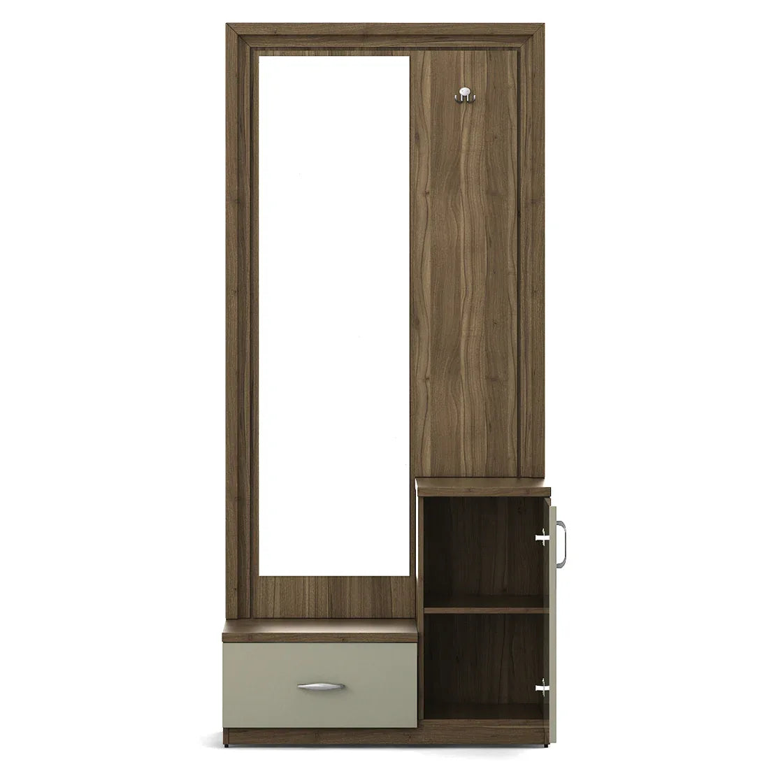 Petra Dresser With Mirror in Walnut Colour - HomeTown