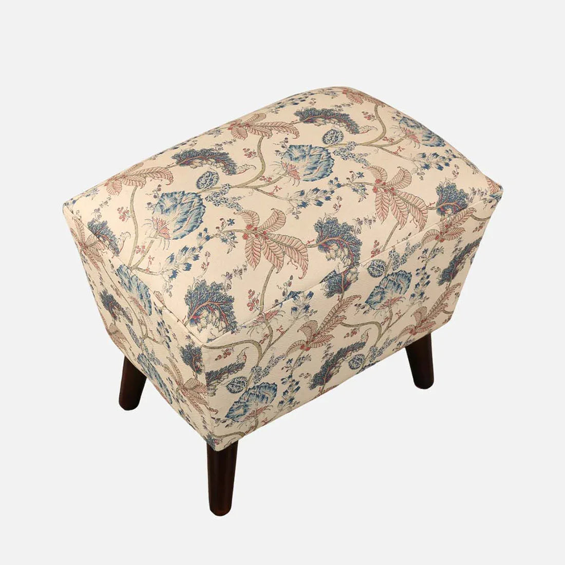 Azalea Fabric Ottomans in Peach Printed Colour - HomeTown