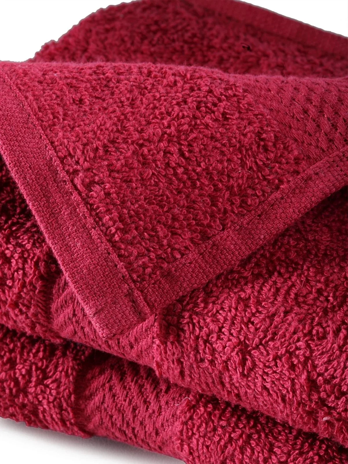 Paradiso Cotton Set Of 2 Hand Towel 40X60 Cm 500 Gsm in Burgundy Colour - HomeTown