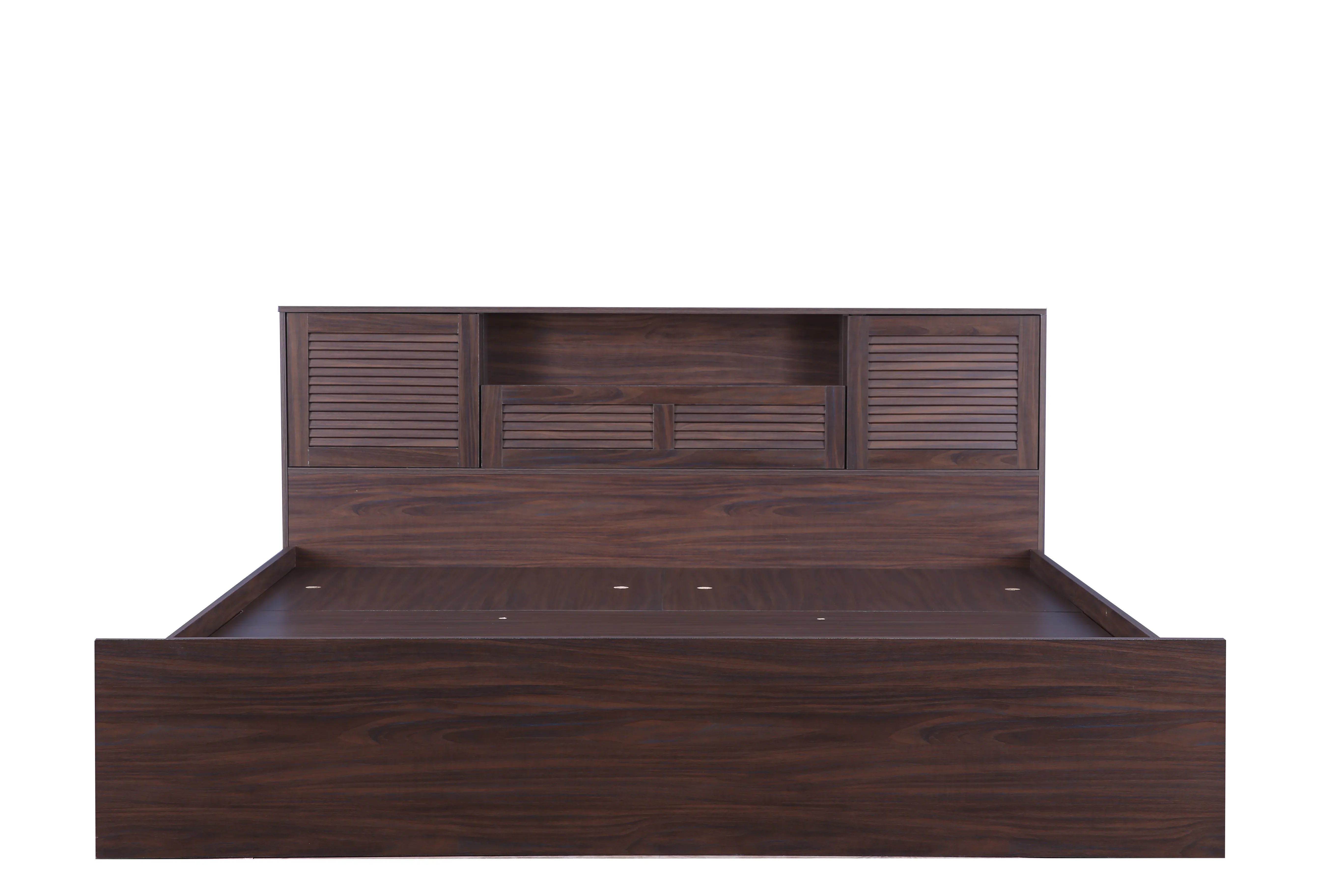 Bolton King Bed with Hydraulic storage in Walnut Colour - HomeTown