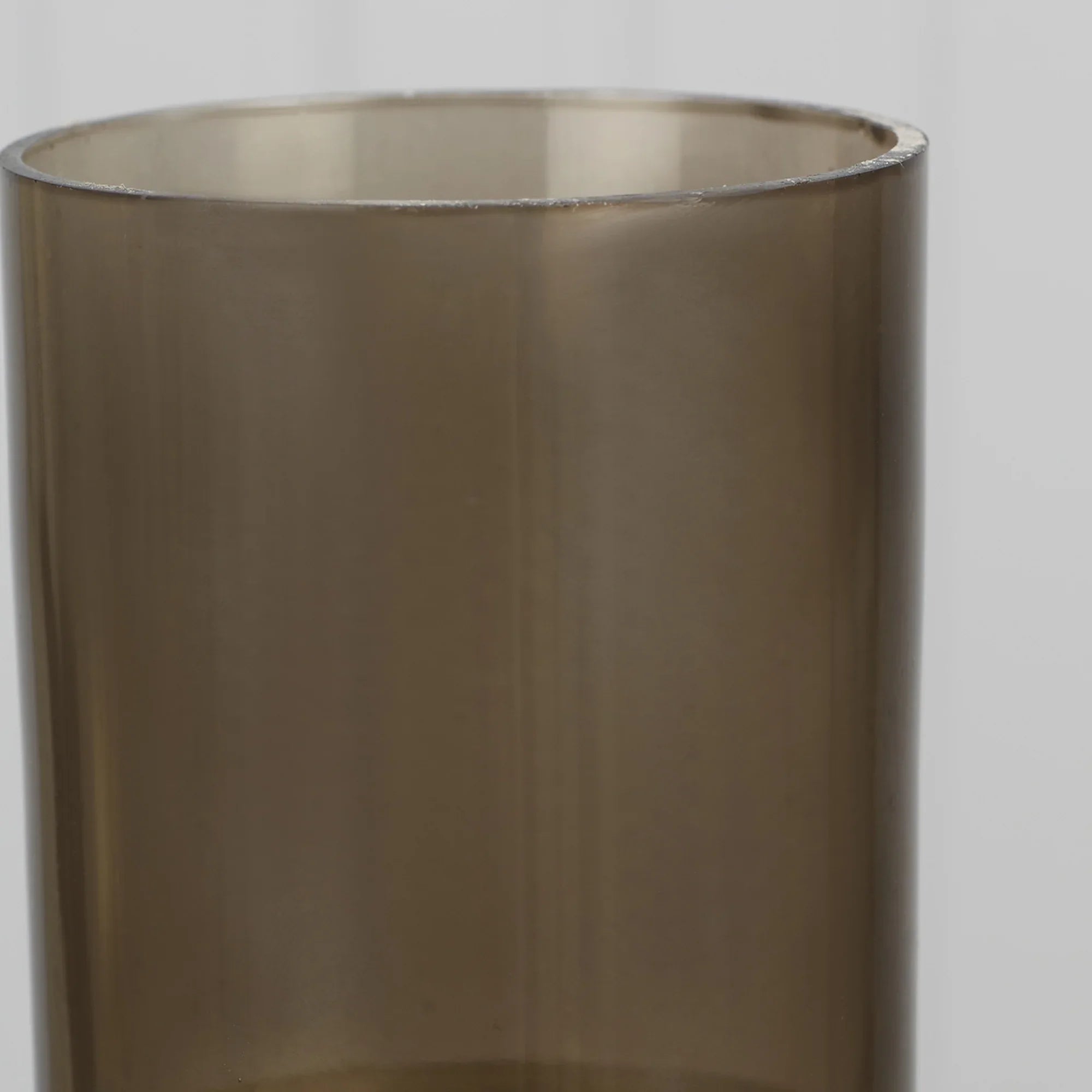 Zeus Iron and Glass Ombre Conical Candle Holder 10x47 Cm in Antique Gold & Black Colour - HomeTown