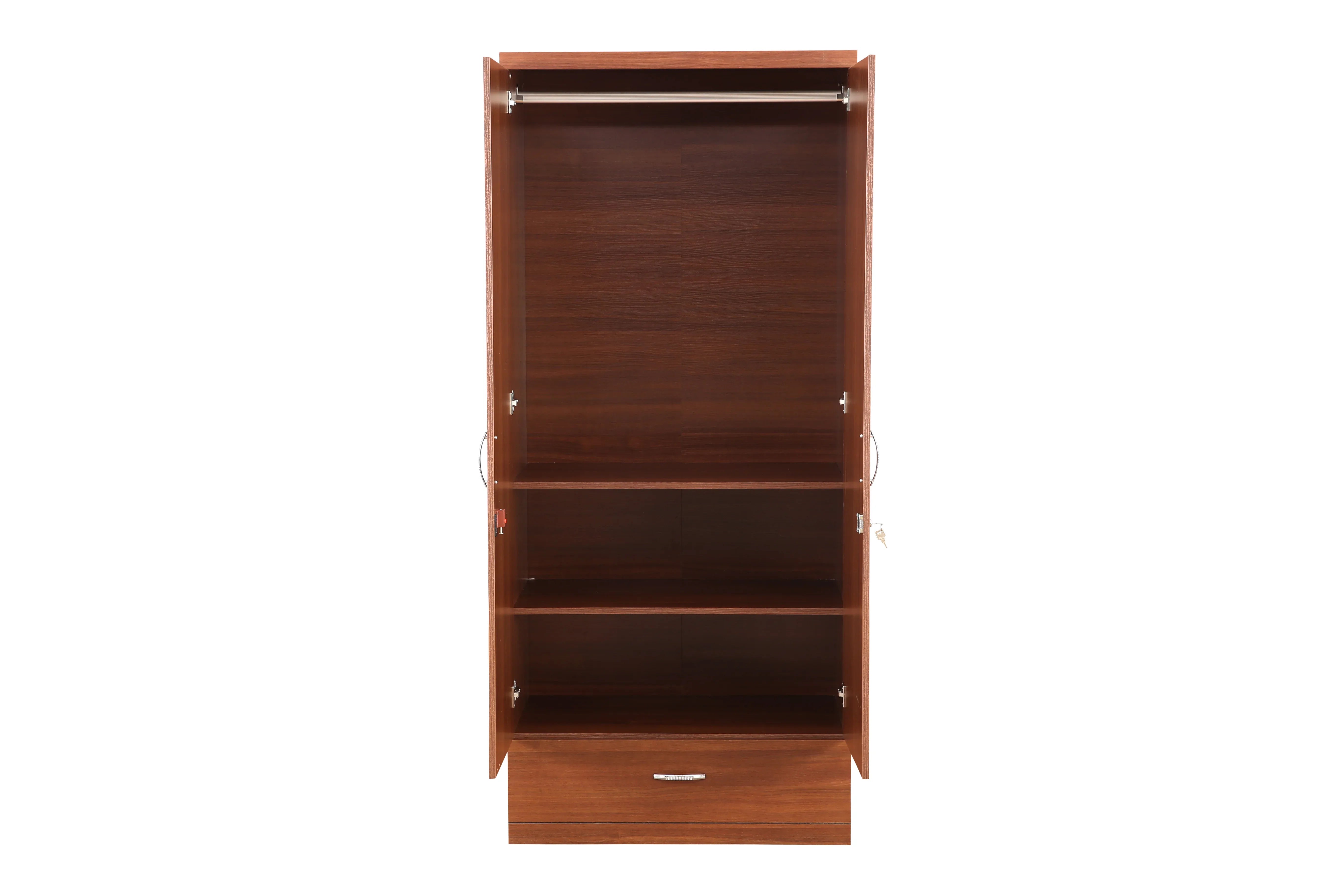 Ultima 2 door wardrobe in Walnut Finish - HomeTown