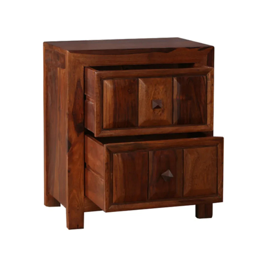 Woodrow Sheesham Wood(Rosewood) Night Stand in Honey Colour - HomeTown