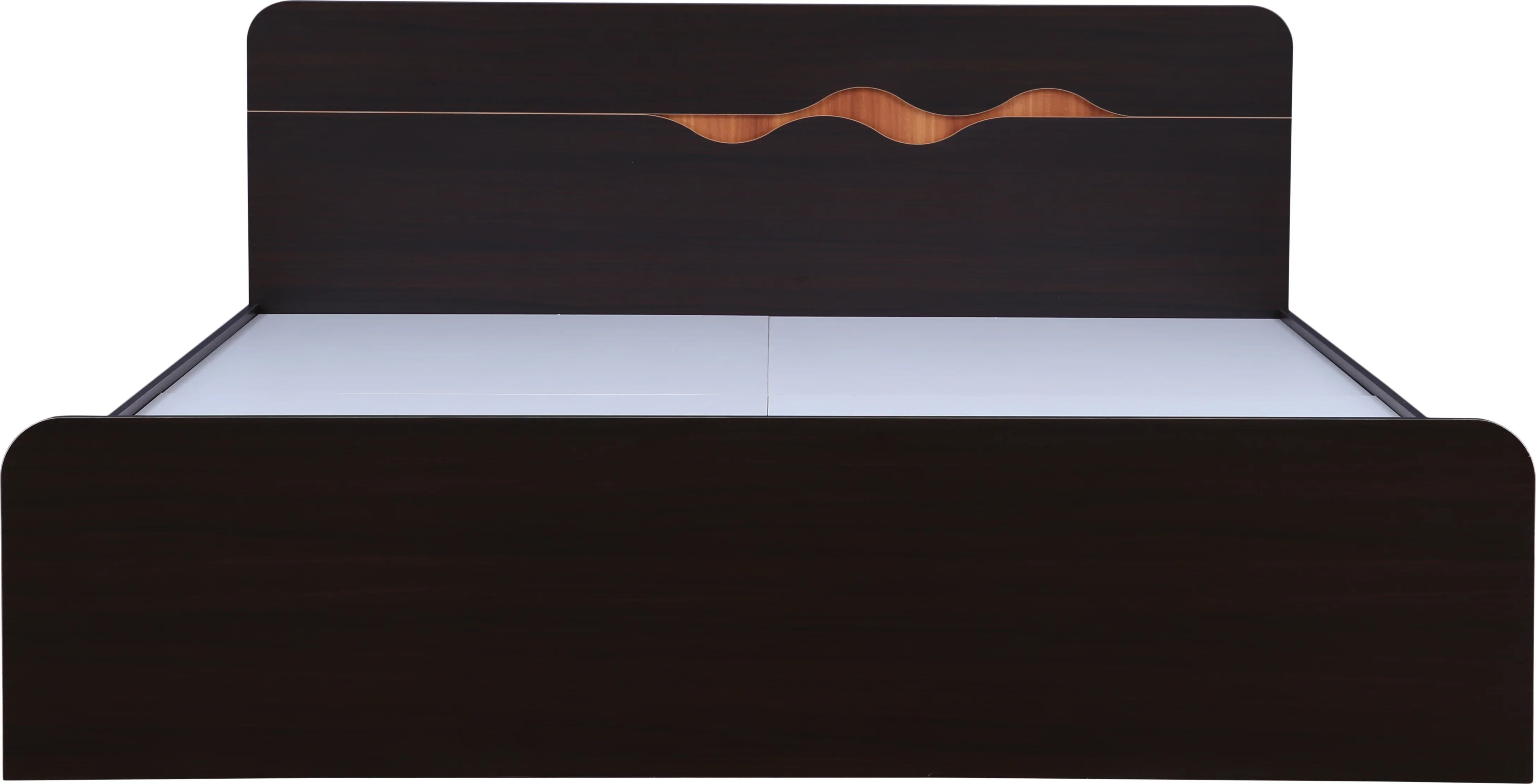 Swirl King Bed without storage in Dark Oak Colour - HomeTown