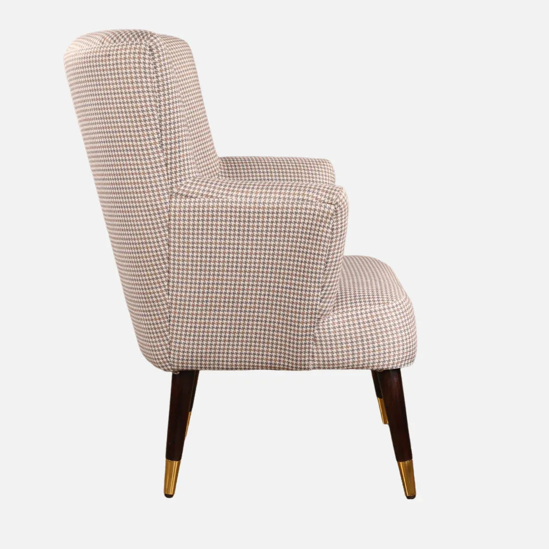 Peony Fabric Arm Chairs in Beige Colour - HomeTown