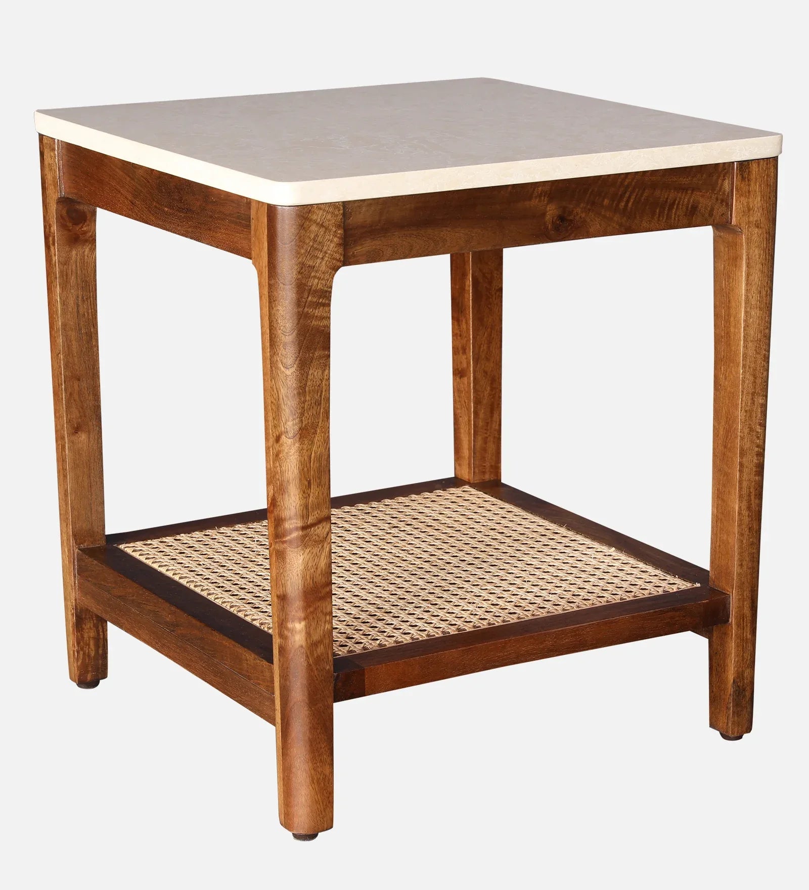 Siam Acacia Wood Side Table in Beige Colour - HomeTown