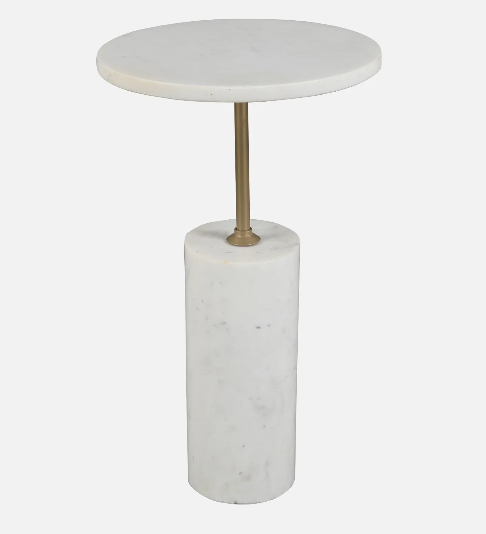 Mateo Marble Top Side Table in White Colour - HomeTown