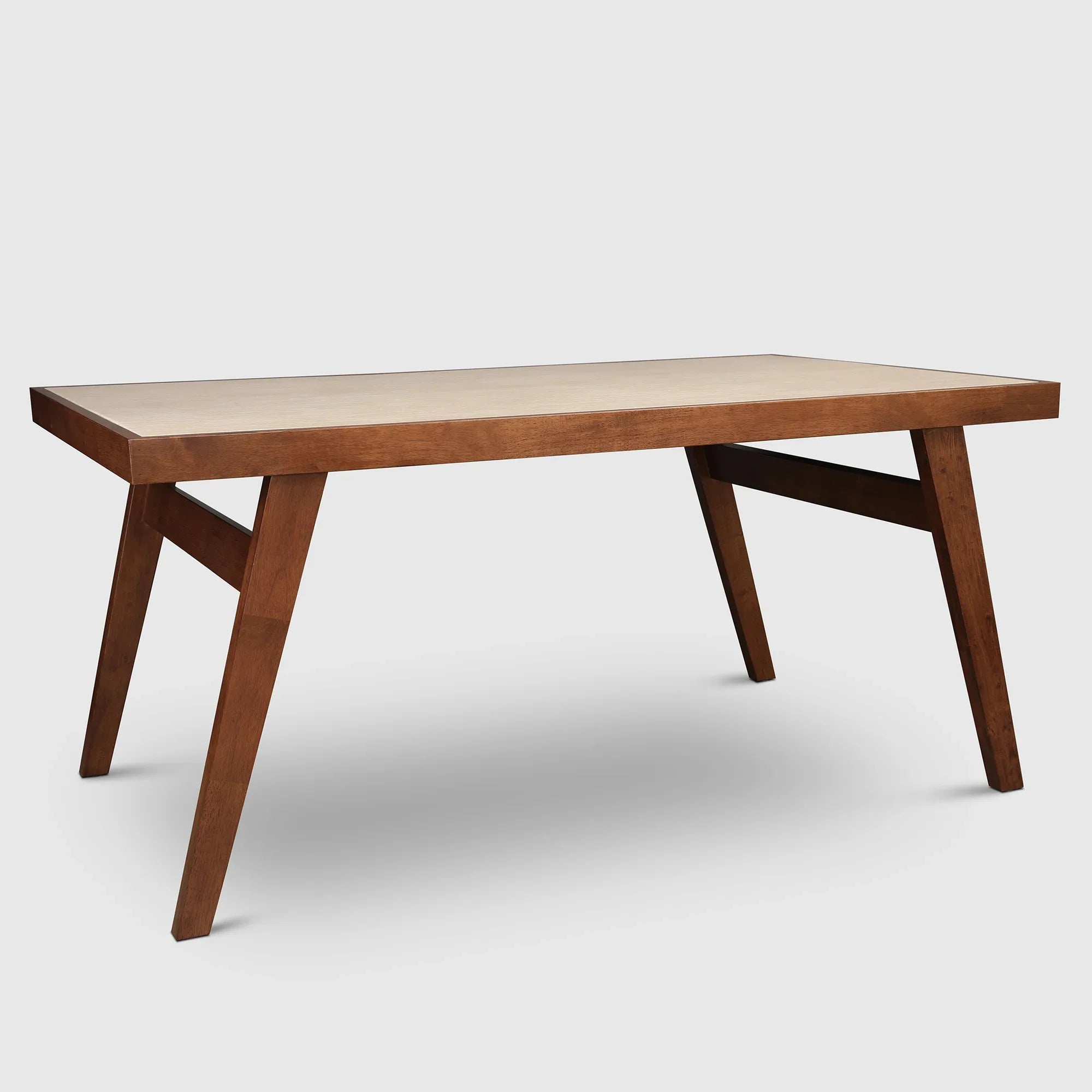 Jensen Marble Finish Six Seater Dining Table in Walnut Colour - HomeTown