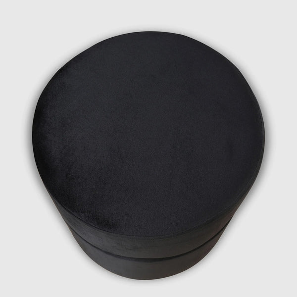 Marcus Fabric Ottomans in Black Colour dimensions