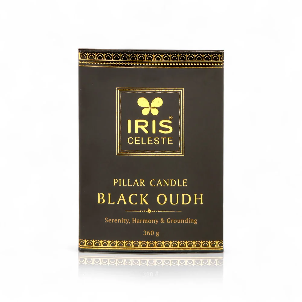 IRIS CELESTE  PILLAR CANDLE  ICAC09012BO