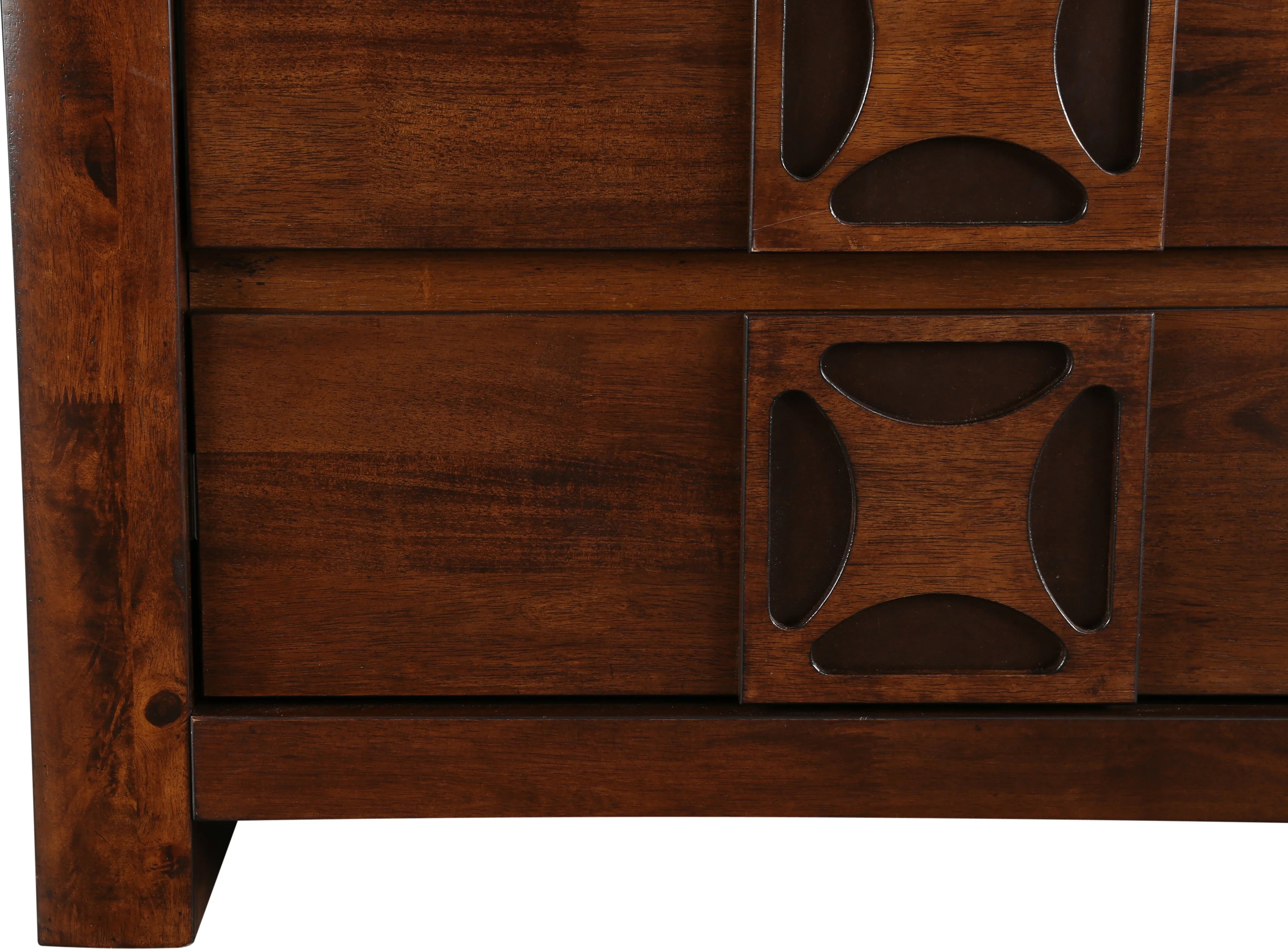 Casablanca Solidwood Dresser with mirror in Walnut Colour - HomeTown