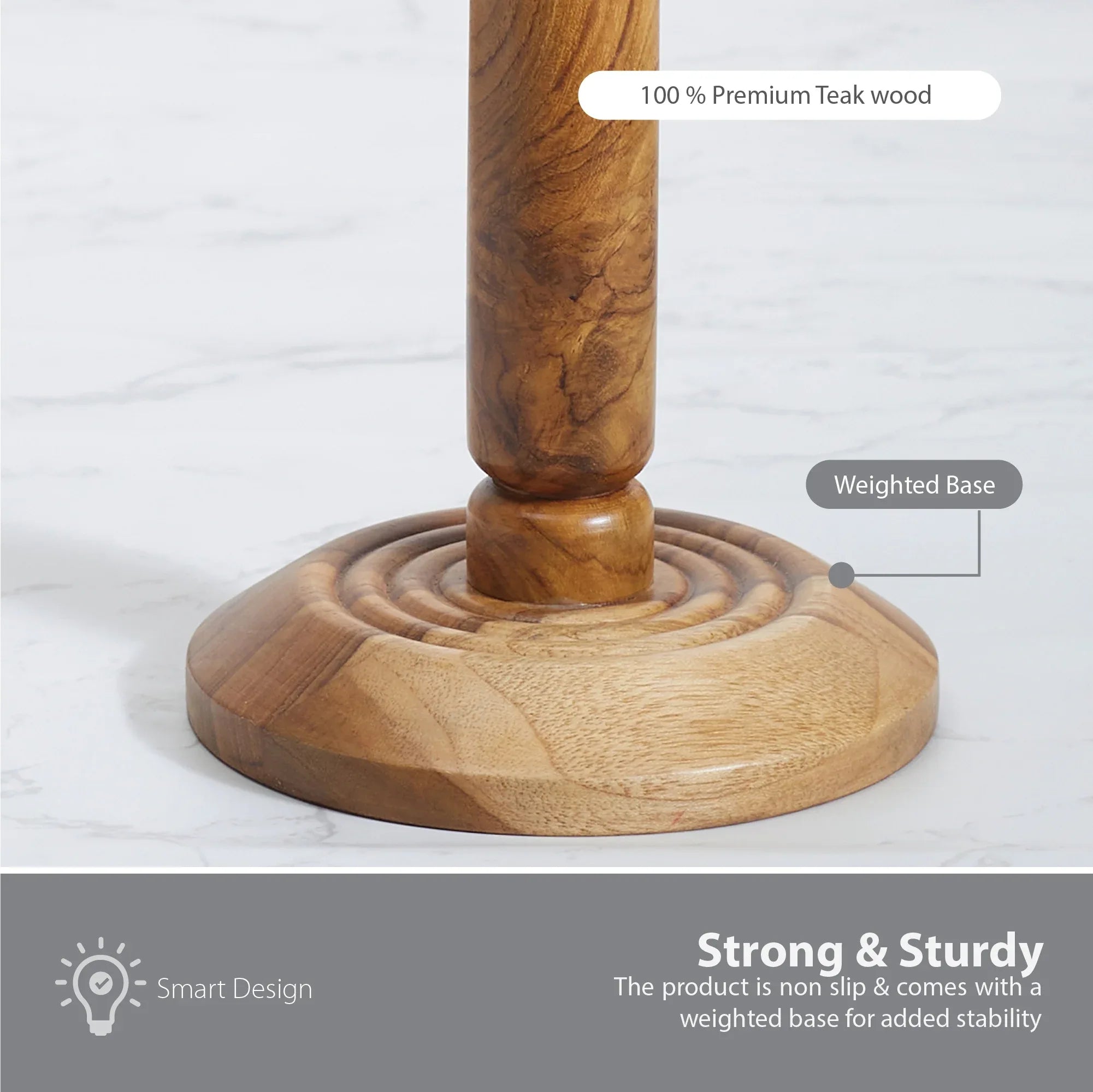 Beautiful Kitchen Wood Mug Tree/Stand/Holder in Brown Colour - HomeTown