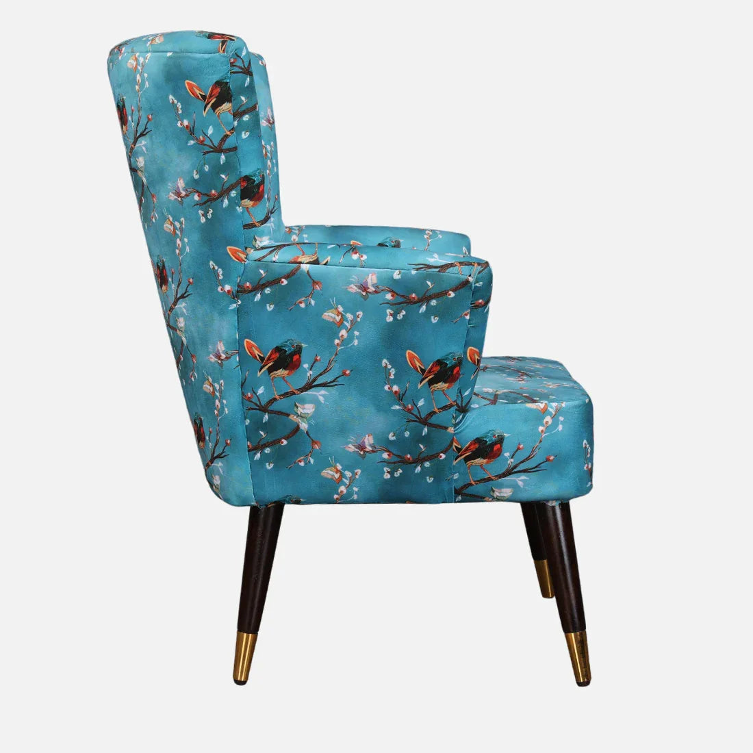 Peony Fabric Arm Chairs in Blue Colour - HomeTown
