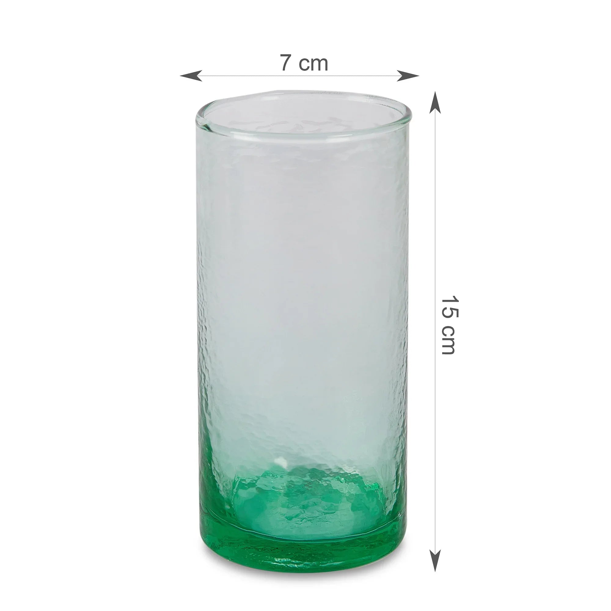 Ikigai Hammered Water Glass Set of 4 in Green Colour - HomeTown