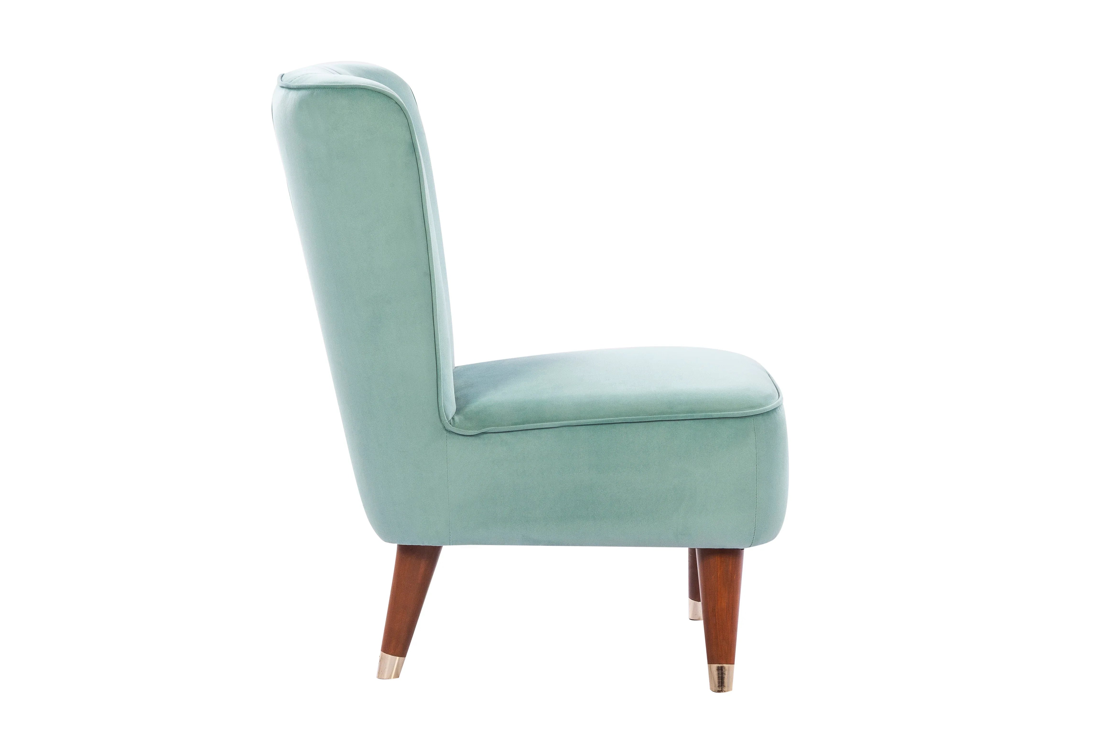 Jane Velvet Accent Chair in Teal Colour - HomeTown