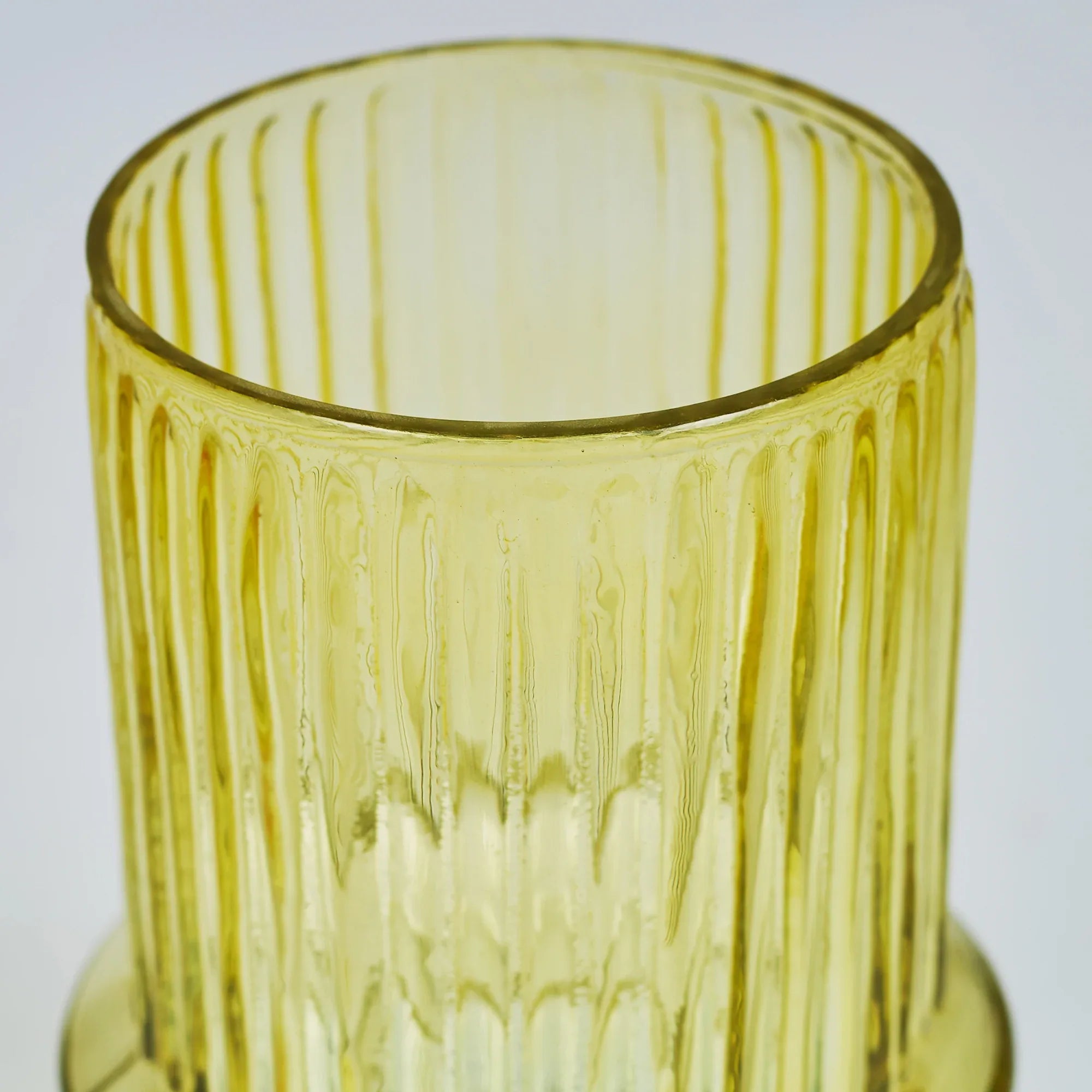 Phiona Glass Fluted Handcrafted Small Vase 18 Cm in Multi Colour - HomeTown