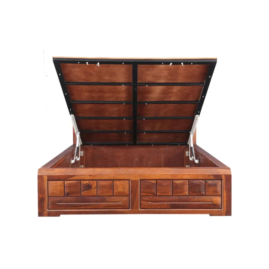 Woodrow Sheesham Wood (Rosewood) bed with storage in Honey Colour - HomeTown