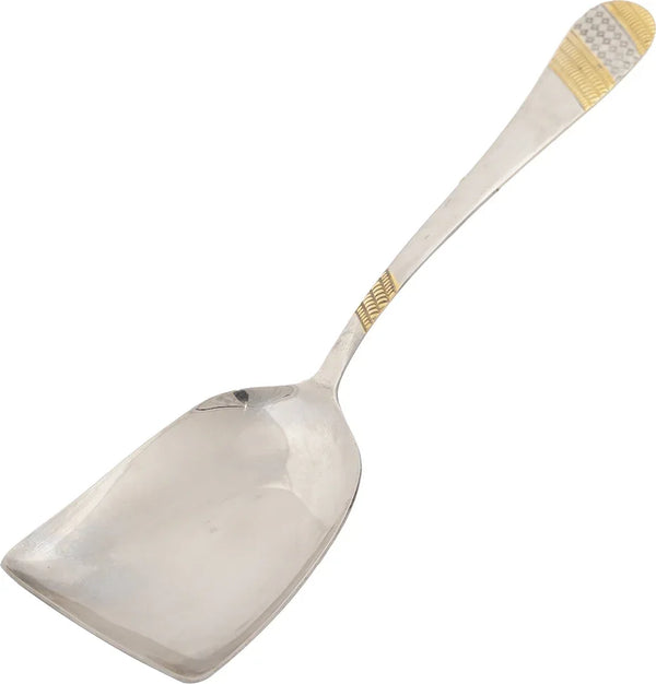 FNS Imperio Rice Steel Serving Spoon in Silver Colour dimensions