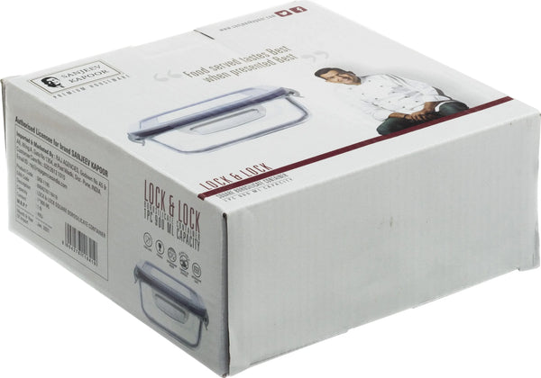 Lock & Lock Glass Square Container 900 Ml by Sanjeev Kapoor dimensions