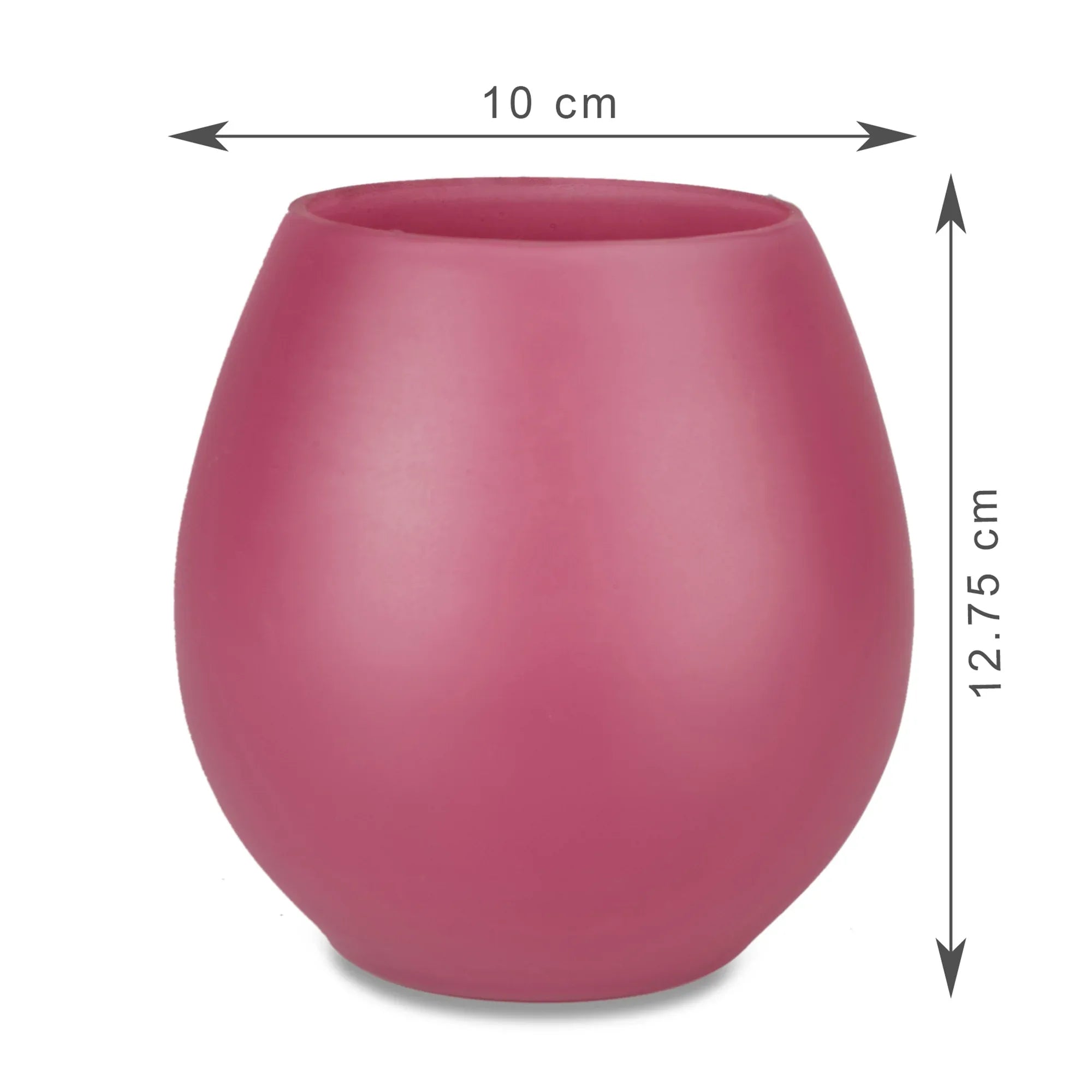 Emilia Glass Frosted Colored Jar With Lid in Plum Colour - HomeTown