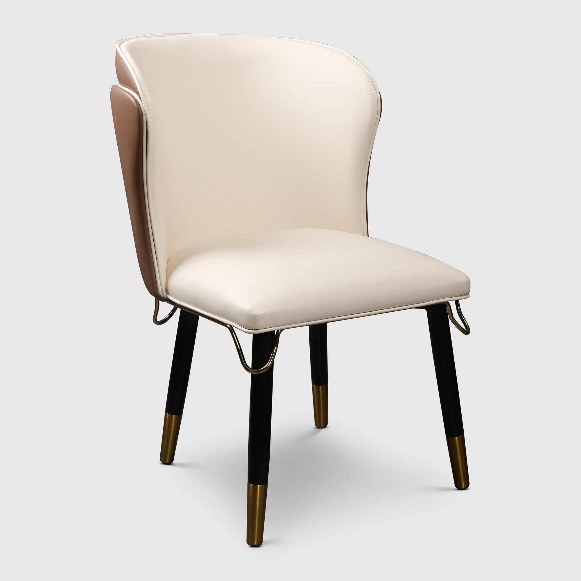 Henry Solidwood Dining Chair (Set of 2) in Beige & Gold Colour - HomeTown