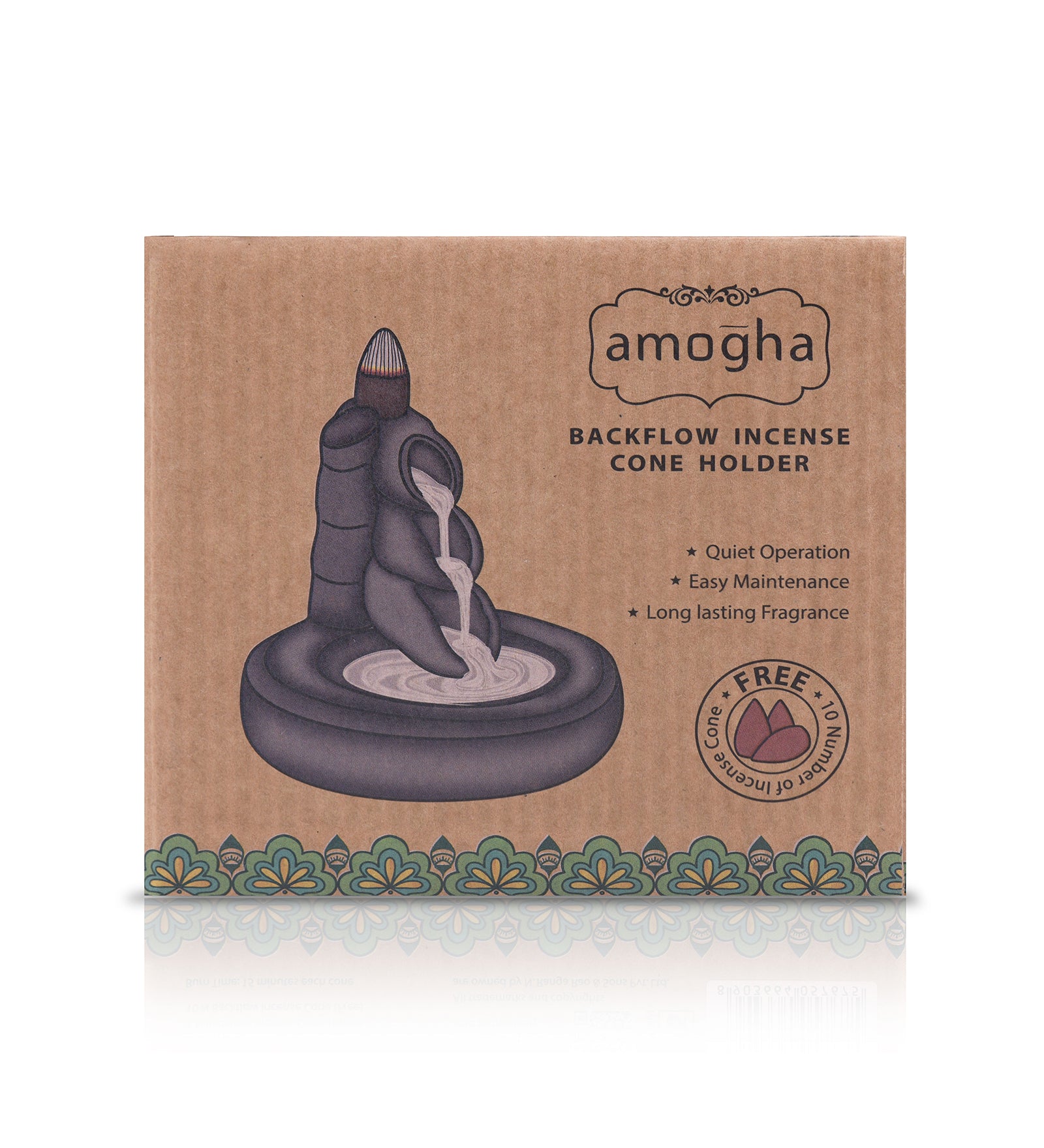 AMOGHA BCKFLW INCENSE CONE HLDR INBFH636