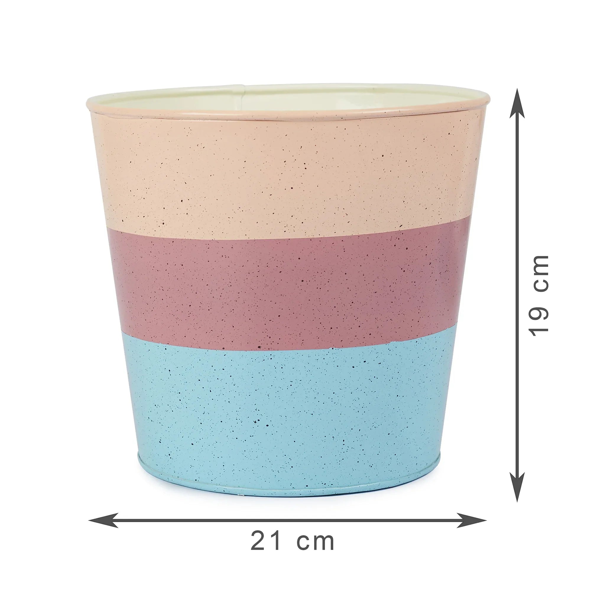 Pep Pop Metal Multi Band Planter 19Cm in Blush Colour - HomeTown