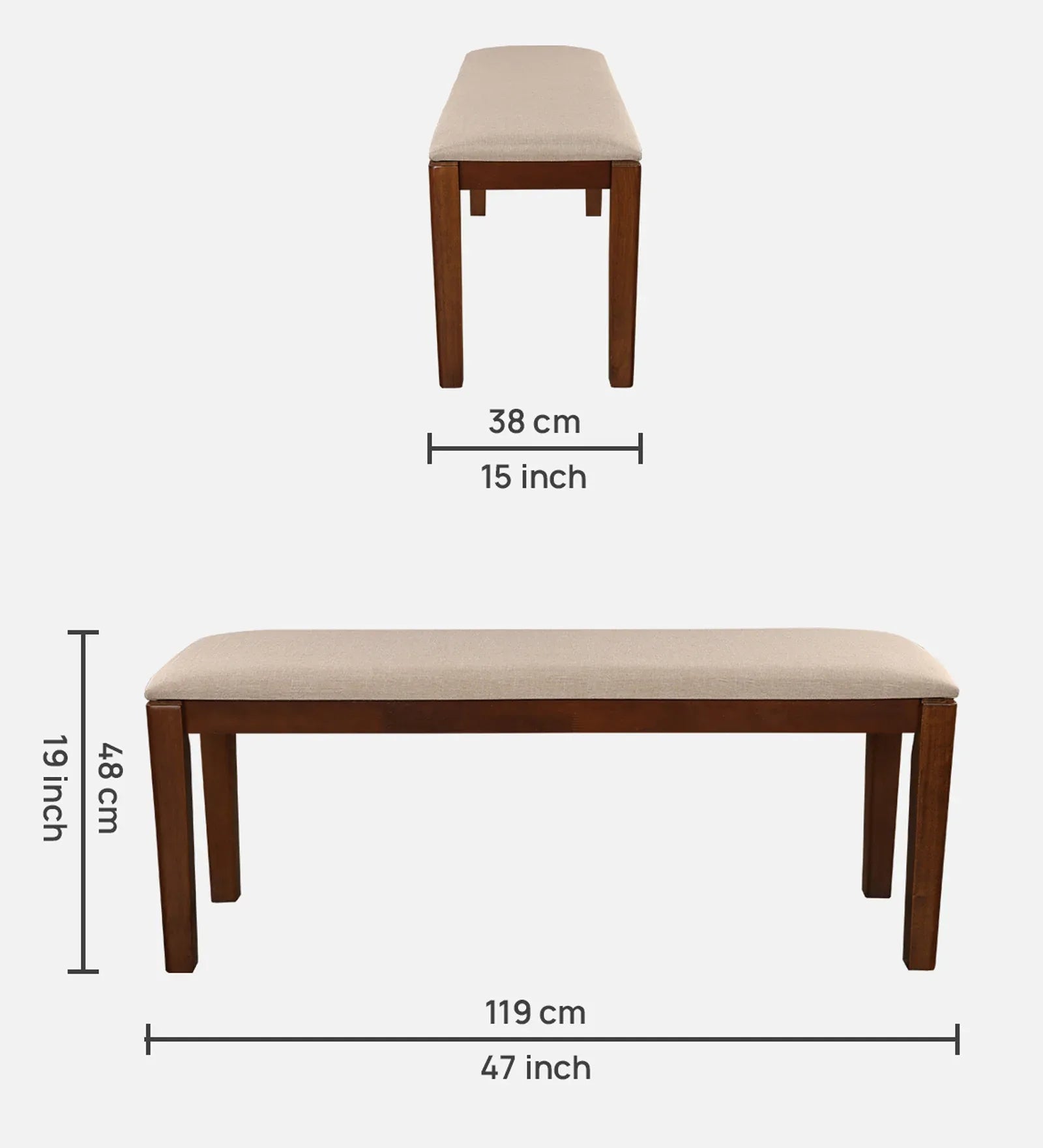 Quest Marble Top Six Seater Dining Set With Bench in Walnut Colour - HomeTown