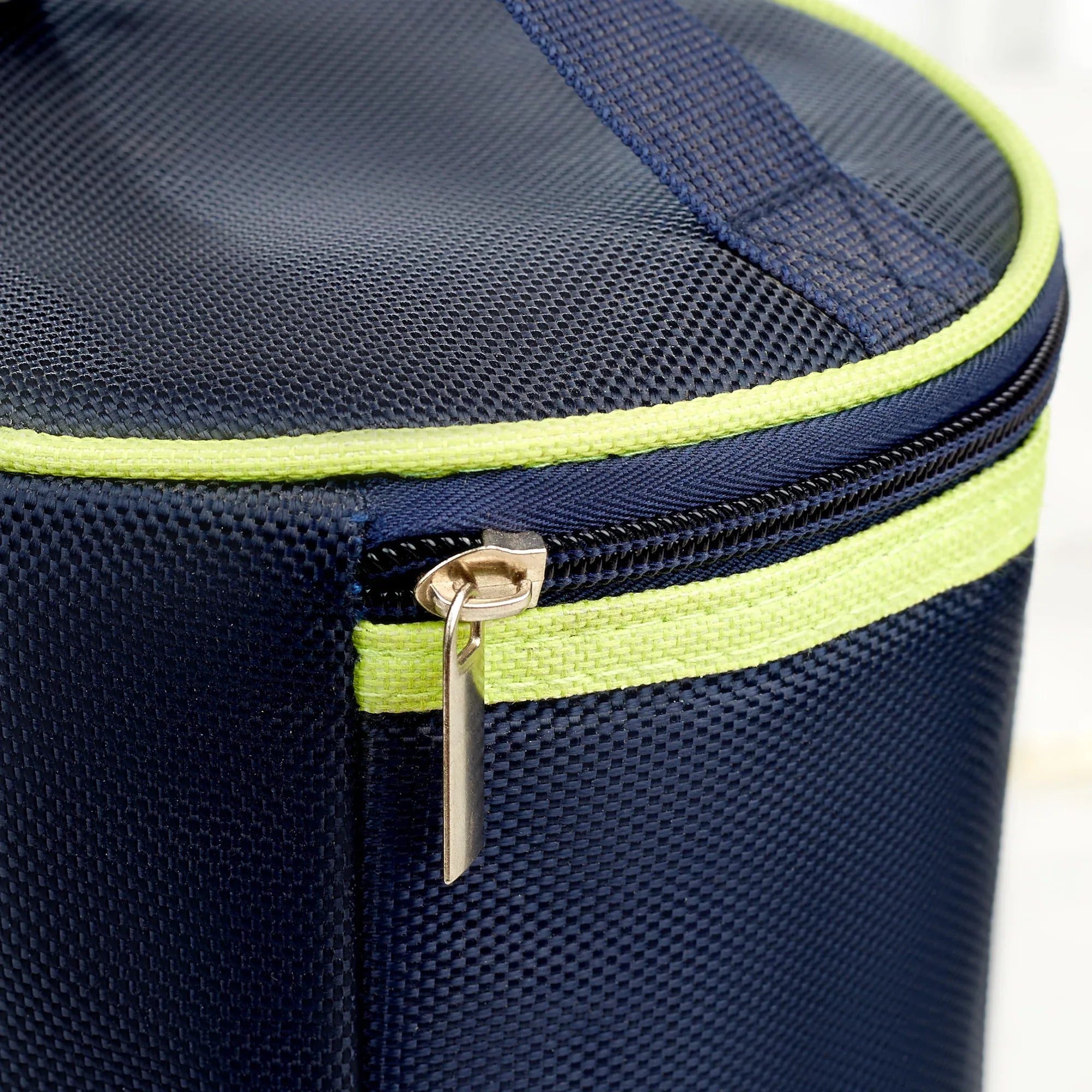 Boston Borosilicate Glass Microwave Safe Round Lunch box 400ml Set of 3 + Carry Bag in Blue Colour - HomeTown