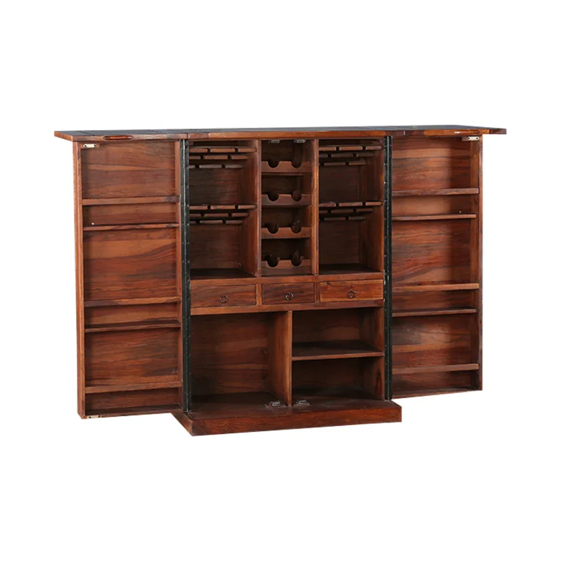 Woodrow Sheesham Wood(Rosewood) Bar Cabinet in HONEY Colour - HomeTown