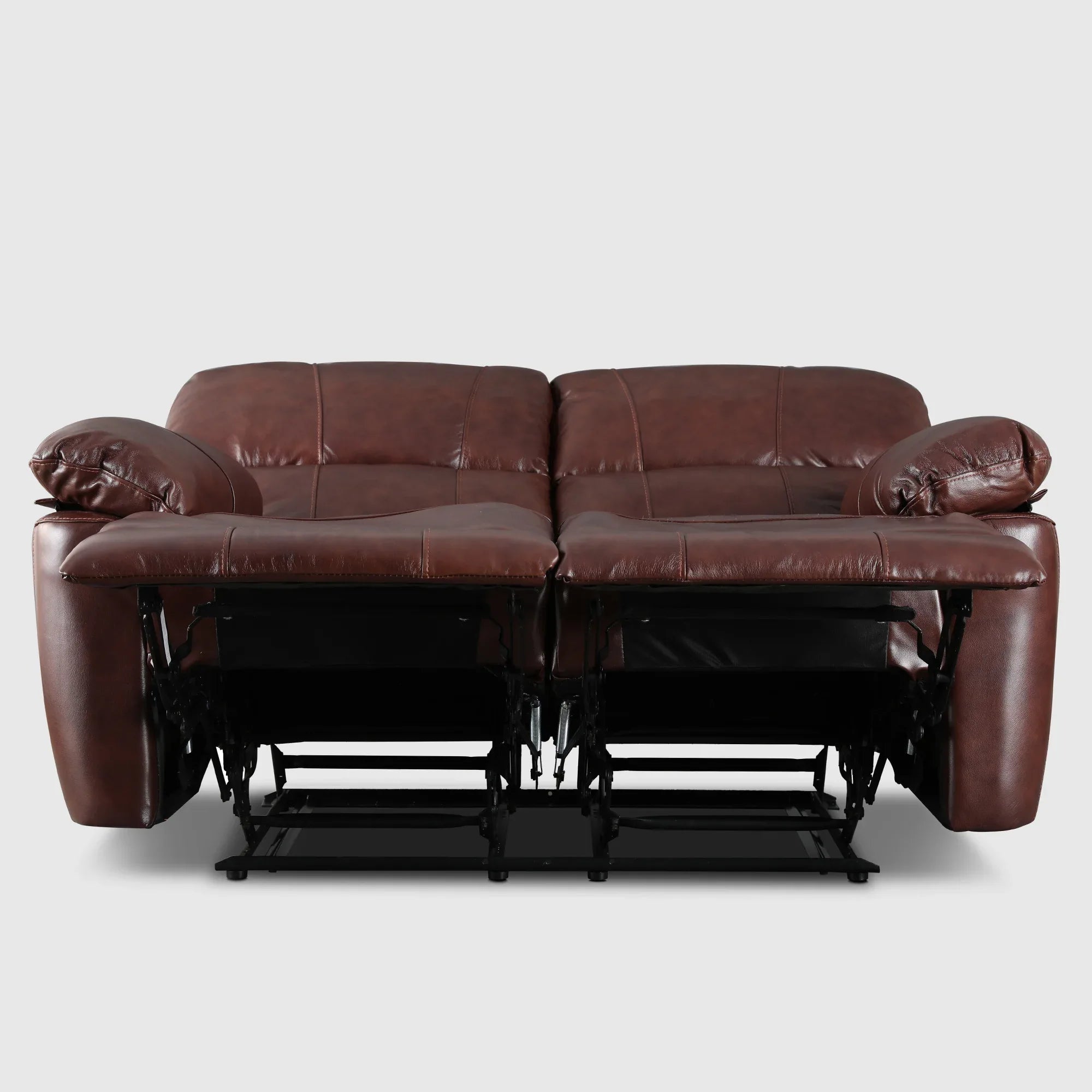 Charles Half Leather Two Seater Recliner - HomeTown