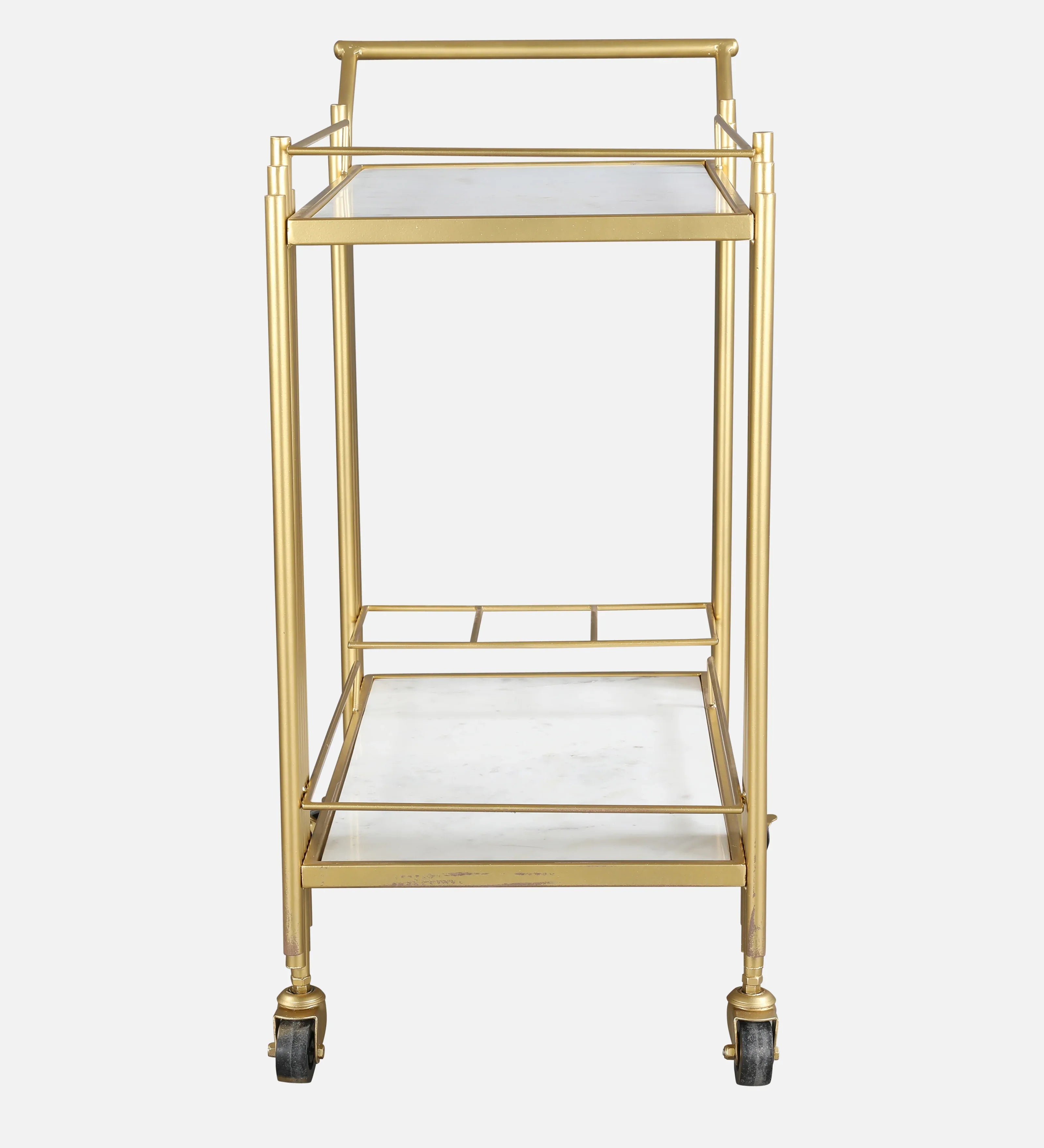 Giove Metal Serving Trolleys in Gold Colour - HomeTown