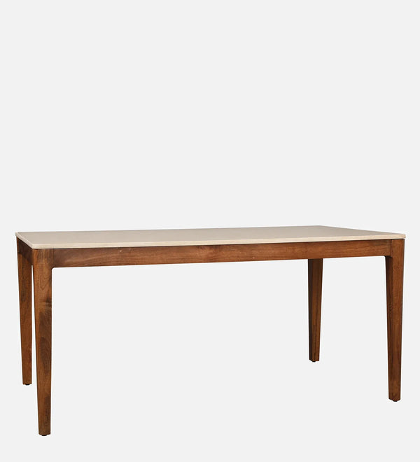 Siam Marble Top Six Seater Dining Table in Walnut Colour dimensions
