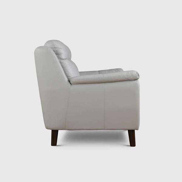 Alexa Half Leather 2 Seater Sofa in Light Grey Colour dimensions
