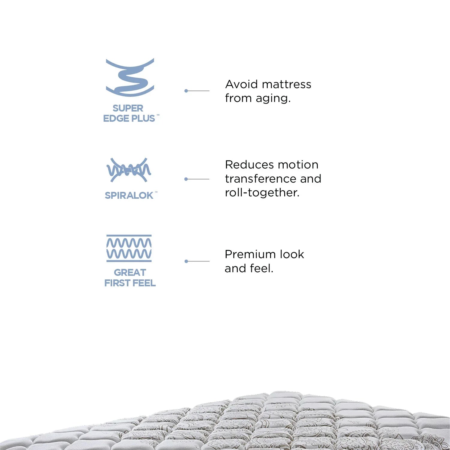 Restonic Ardene Pocket Spring Single Mattress 75x36x8 Inch in Brown Colour - HomeTown