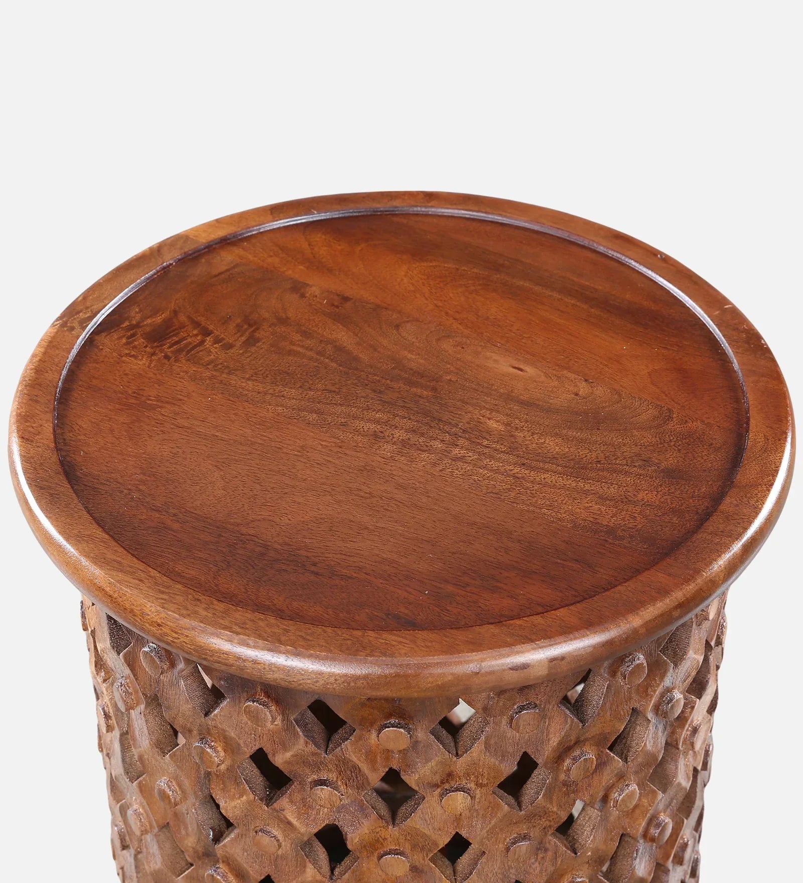 Sirohi Solidwood Side Table in Walnut Colour - HomeTown