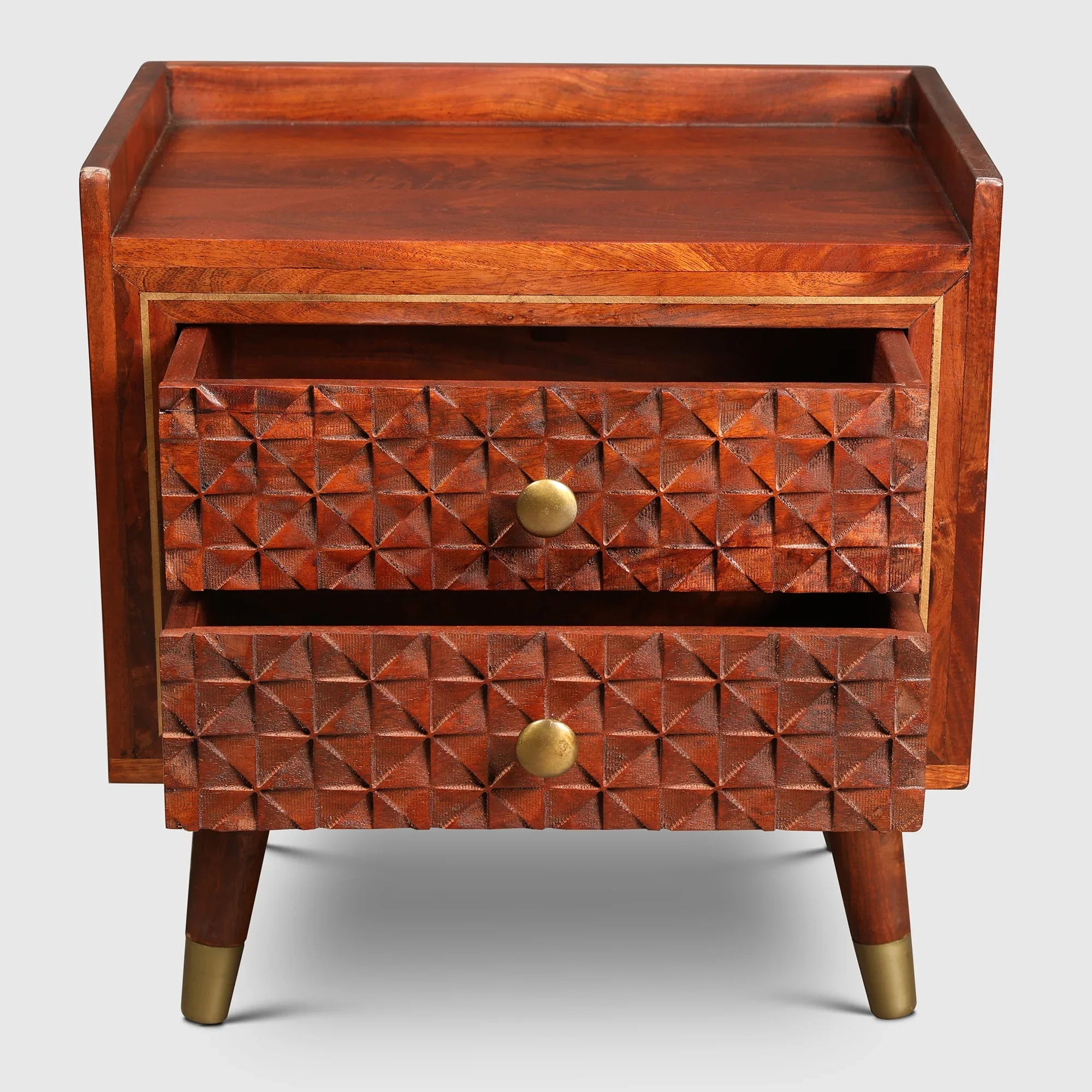 Phoolkari Night Stand in Honey Colour - HomeTown