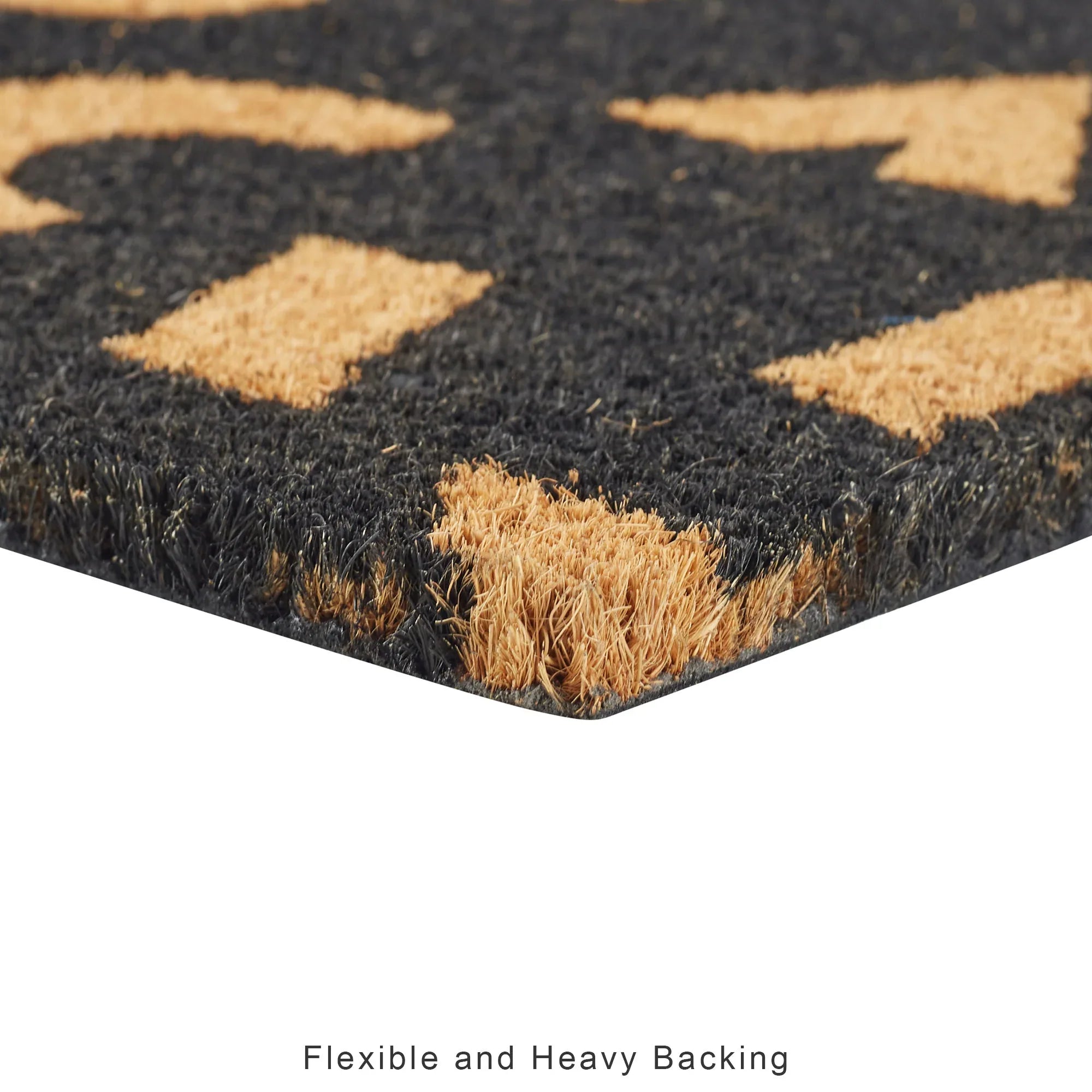 Natura Abstract Printed Coir Doormat 40x60 CM in Black Colour - HomeTown