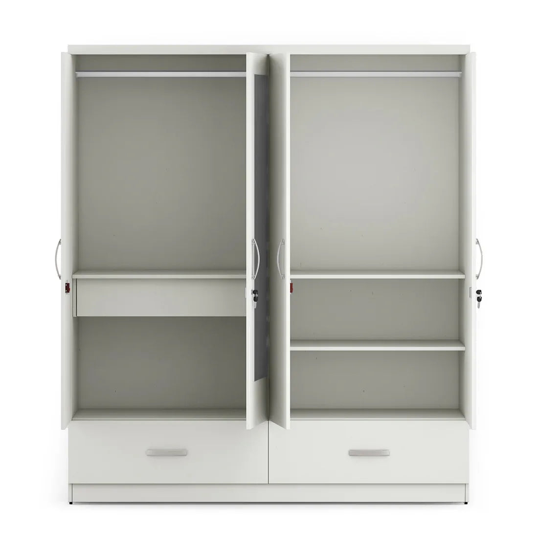 Utsav Four Door Wardrobe with Mirror - HomeTown