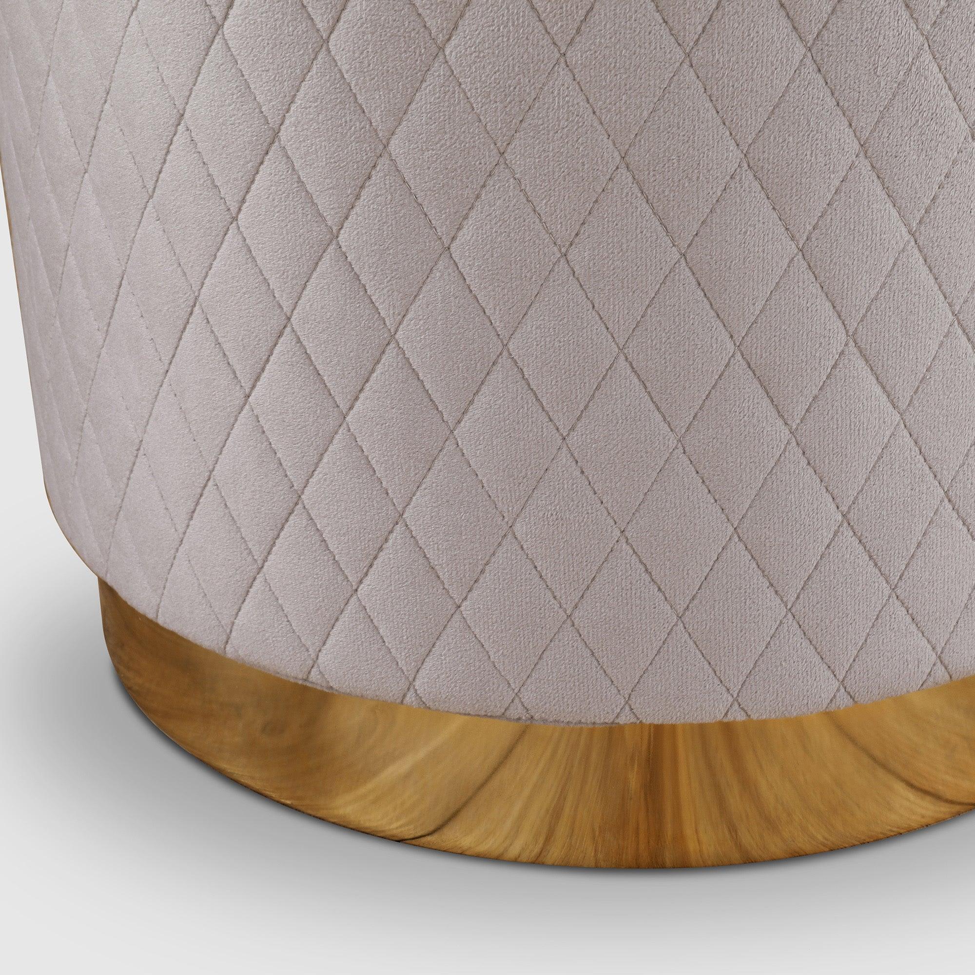 Serena Fabric Ottomans in Grey Colour - HomeTown