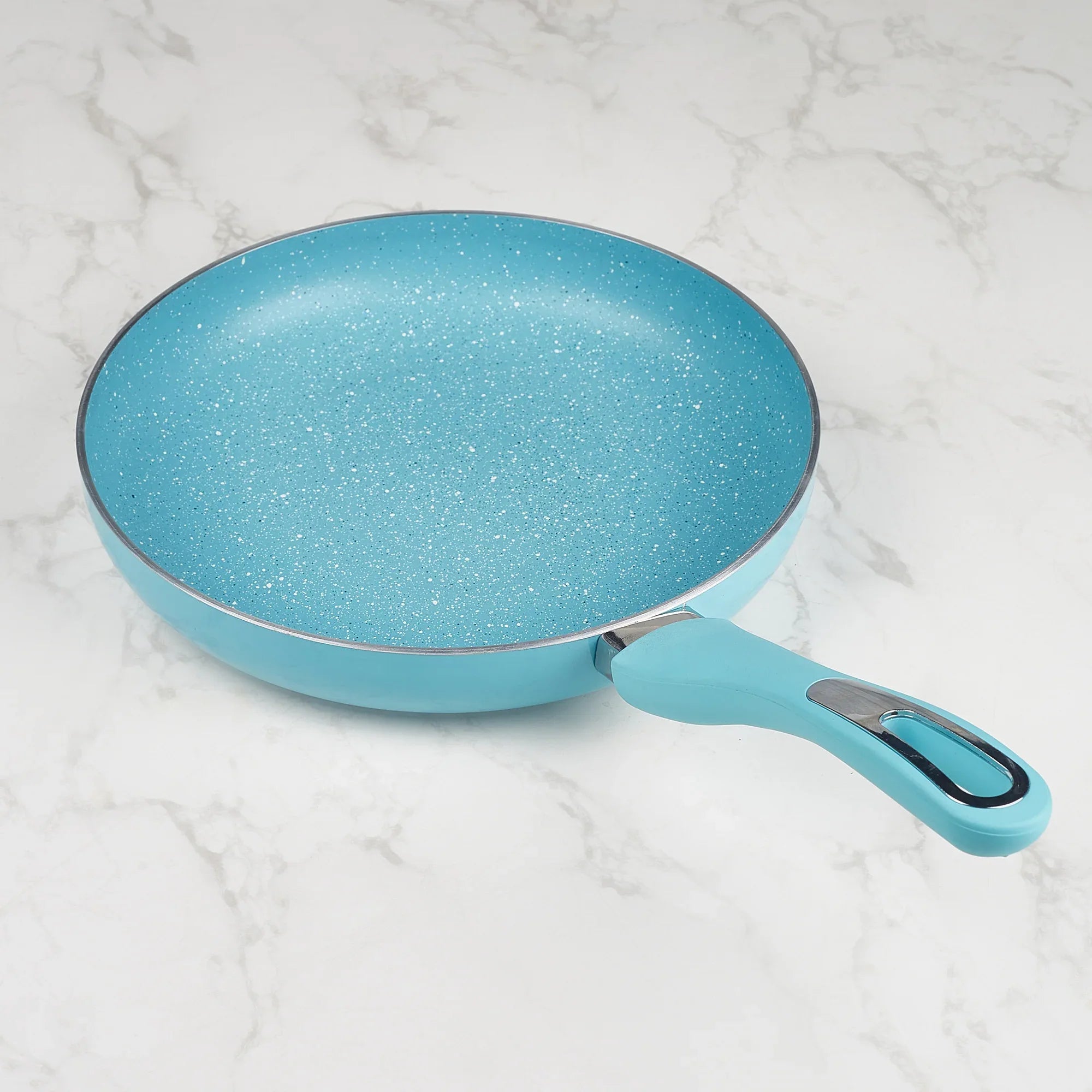 MasterCook+ 100% Virgin Aluminium Non-Stick Fry Pan 24cm in Teal Colour - HomeTown