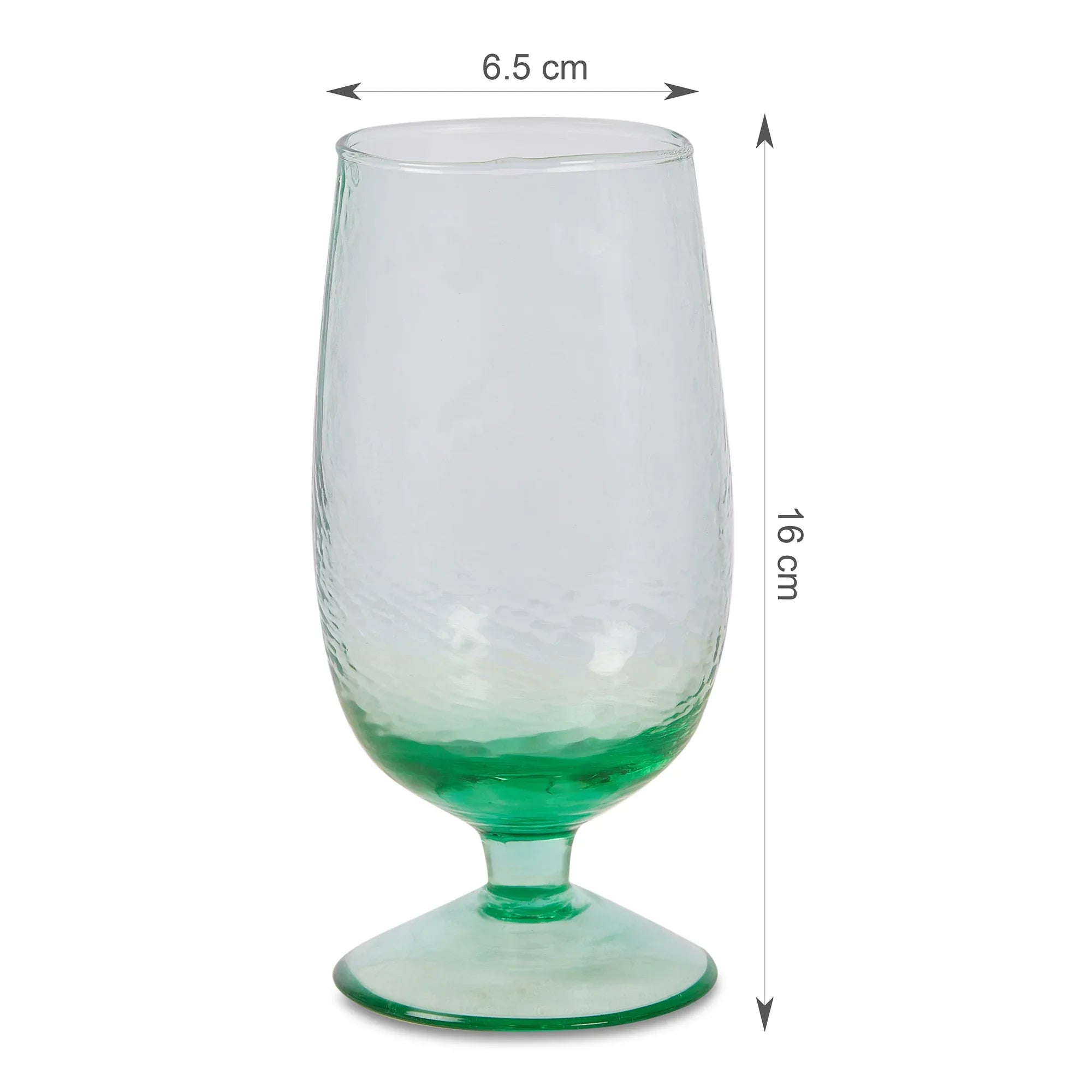 Ikigai Hammered Stem Goblet Set of 4 in Green Colour - HomeTown