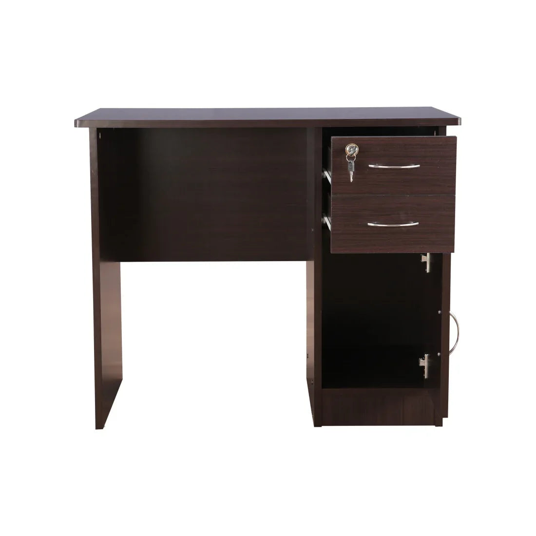 Simply Engineered Wood Study Table with 3 Drawer in Walnut Colour - HomeTown