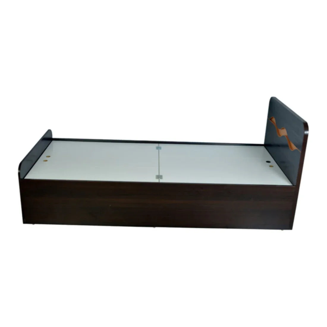Swirl Single Bed with Box storage in Wenge Colour - HomeTown